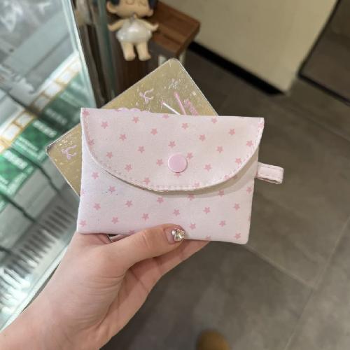 Cute Dot Star Coin Purse Mini Wallet Card Organizer Small Money Bag for Student Bus Bank ID Credit Cards Case