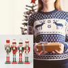 Christmas Nutcracker Wooden Retro Nutcracker Soldier Figurine Display for Kitchen Christmas Decorations