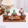 Wooden Multi-Tiered Coffee Cup Aromatherapy Perfume Figurine Display Stand Jewelry Storage Rack