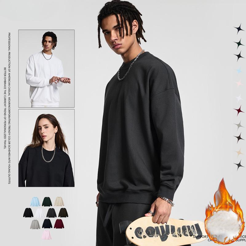 autumn winter cotton fleece warm Sweatshirt harajuku solid hoodies women men clothes thicken Long Sleeve UNISEX oversized hoodie