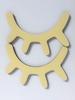 Home Decoration Supplies Wall Decoration 3D Three-dimensional Wooden Eyelash Ornaments Wall Decoration 2 Pieces 1 Set