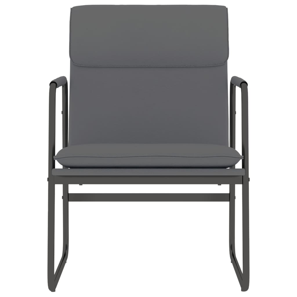 Lounge Chair Gray 55 x 64 x 80 cm Faux Leather