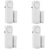 4er-Pack Tür-Fenster-Alarm, Magnetischer Einbruchwarnsensor, Laute Türalarme für Kindersicherheit, DIY für Haussicherheit, Büroschutz, Einkaufsgeschäft