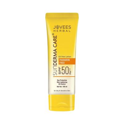 Herbal Sun Derma Care Lotion SPF 50 PA+++ Oil Free Lightweight Sunscreen For Oily Sensitive Skin With UVA UVB Broad Spectrum Protection 100ml
