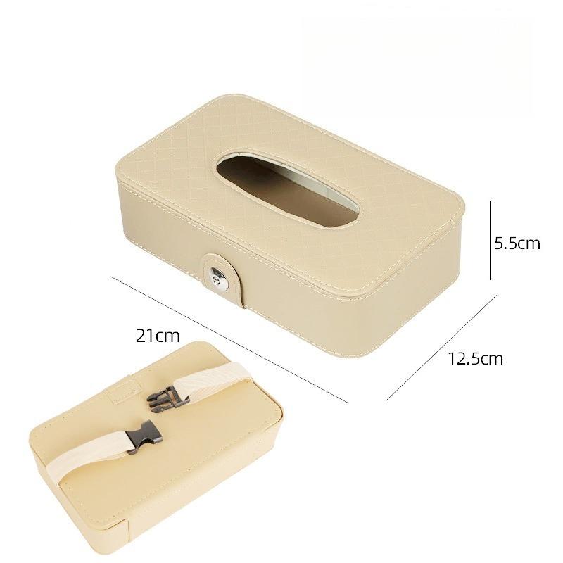 Car Tissue Bag, Leather Sunshade Car Backrest Paper Box, Car Tissue Box