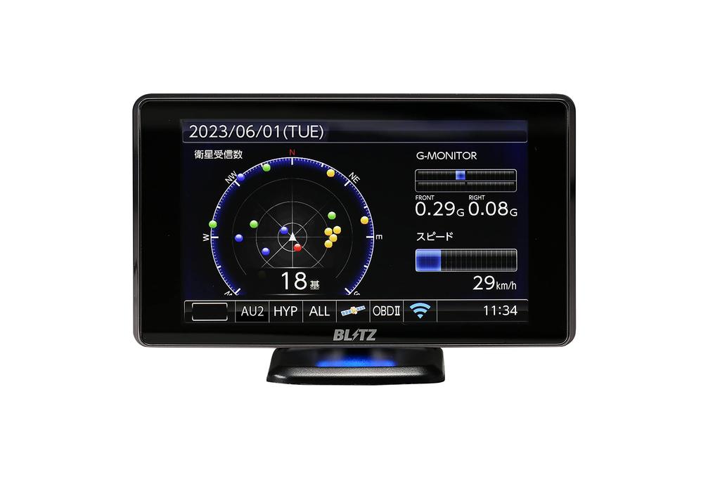 BLITZ TL402R Newly Developed Compatible with New Laser Beam Mobile Orbis LCD Laser Radar Made in Free GPS Data OBDII Black Touch-LASER Full-Auto