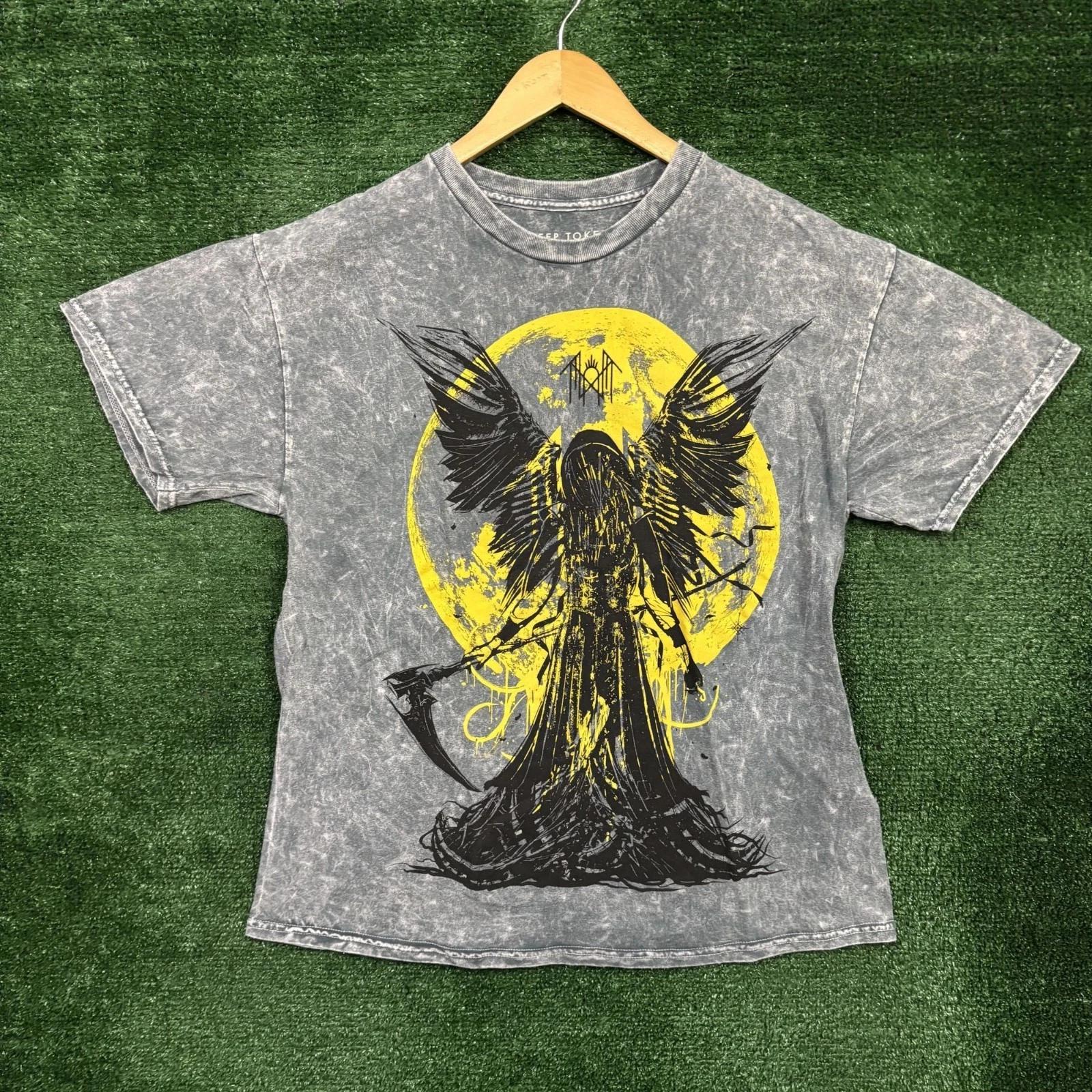 

Sleep Token Take Me Back to Eden Reaper Angel Rock Band Mineral Wash T-shirt Lar L