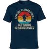 Funny School Is Important But Skiing Is Importanter Ski T Shirts Graphic Cotton Streetwear Short Sleeve Birthday Gifts T-shirt