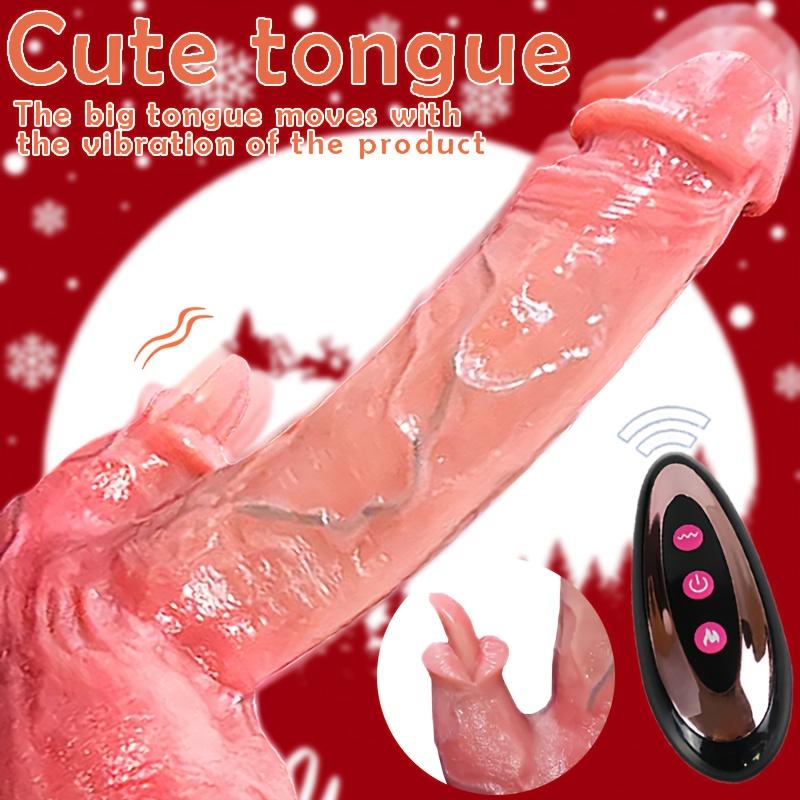 10 Wibracji 10 Teleskopowy Gruby Penis, 8,66 Calowy Długi Sztuczny Dildo Płynny Silikon, Bezprzewodowy Pilot Zdalnego Sterowania, 360° Obrót Dildo Seks Zabawka Masturbator