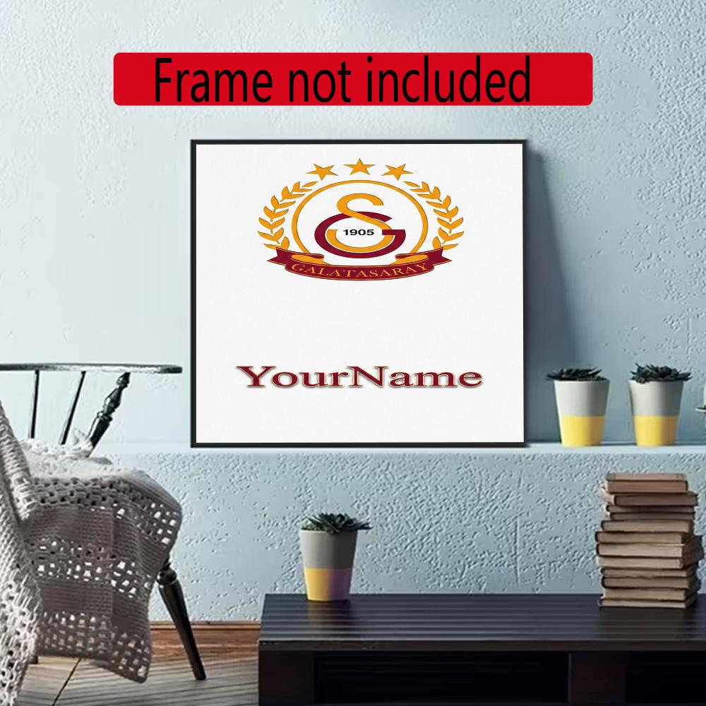 Galatasaray Customize Your Name Diamond Painting Round Diamond Diy Frameless Holiday Artwork Suitable For Home Office Wall Decoration