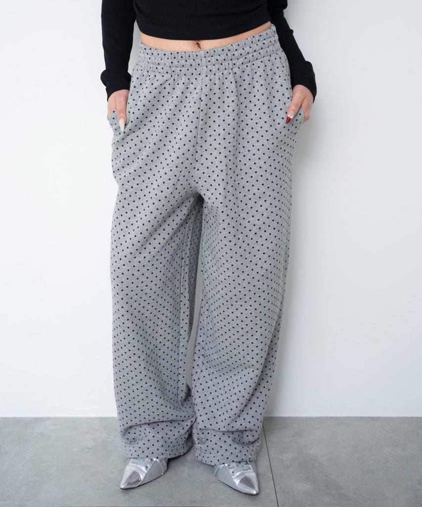 WEGO Sweat Size Pattern 2 Women's Wide-Leg Pants, S,