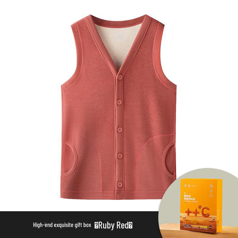 Ultra-Warm Silk Wool Vest: Women's Autumn & Winter Plush Cardigan for Middle-Aged & Elderly