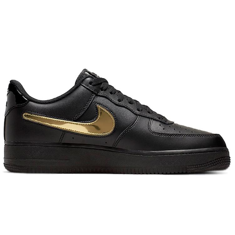 Nike Air Force 1 Low '07 LV8 'Removable Swoosh - Black Gold' Men's CT2252-001