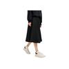 FILA Milano Series Fashion Simple Knitted Casual Long Dress Women dresses Black F11W515301FBK