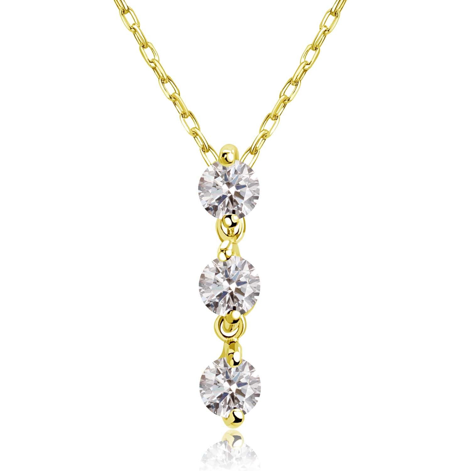 

Намисто Trilogy Diamond Three Stone Yellow Gold K18YG PLATINUM Platinum Collection [Lara Christie] 0.1ct lp51-0004-yg