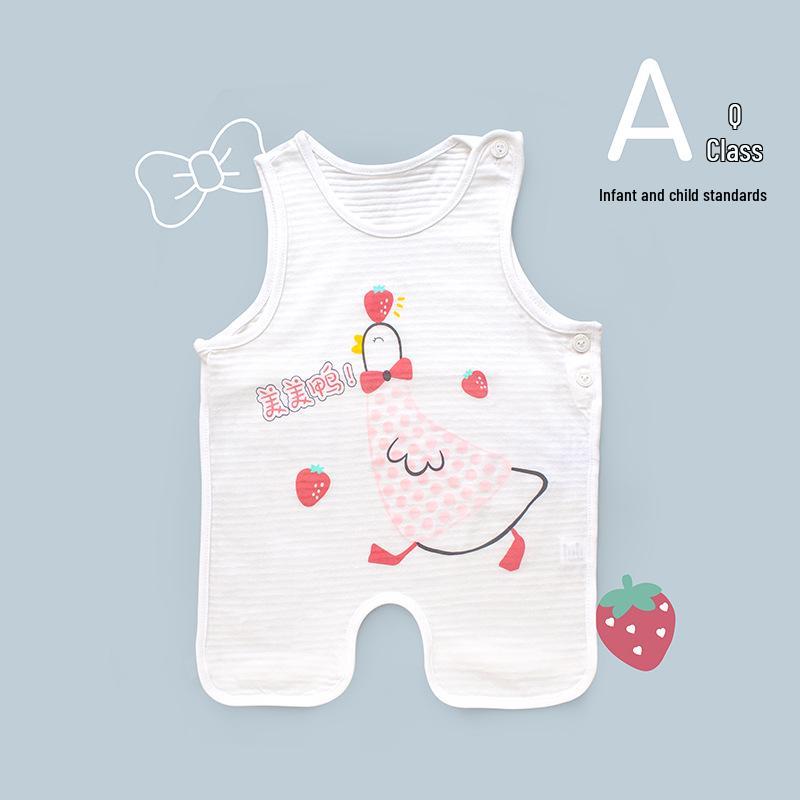 Bavoir d'été mignon Tao Baby en coton à demi-dos et leggings fins protecteur de ventre pour nouveau-nés