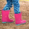 Goosecret Dinosaurier Einhorn Kinder Regenstiefel Kleinkind Kinder Outdoor Wasserdichte Stiefel Hochwertige süße Mädchen und Jungen Regenschuhe