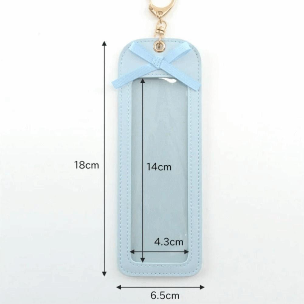 PU Leather Pet Photo Keychain Long Four Grid DIY Photo Clip Fashion PU Leather Keychain  DIY Craft