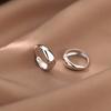 Silver Surface Width 6mm Round Hoop Earrings For Women Party Geometric Men Jewelry Hiphop Accessories