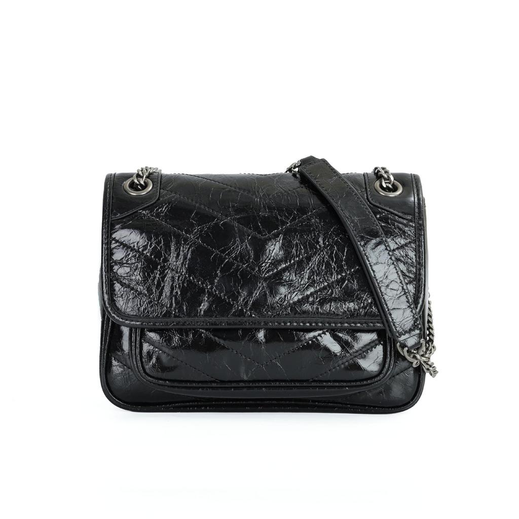 Luxury Oil Wax Leather Retro Chain Messenger Bag - Women's Genuine Leather Classic Trend