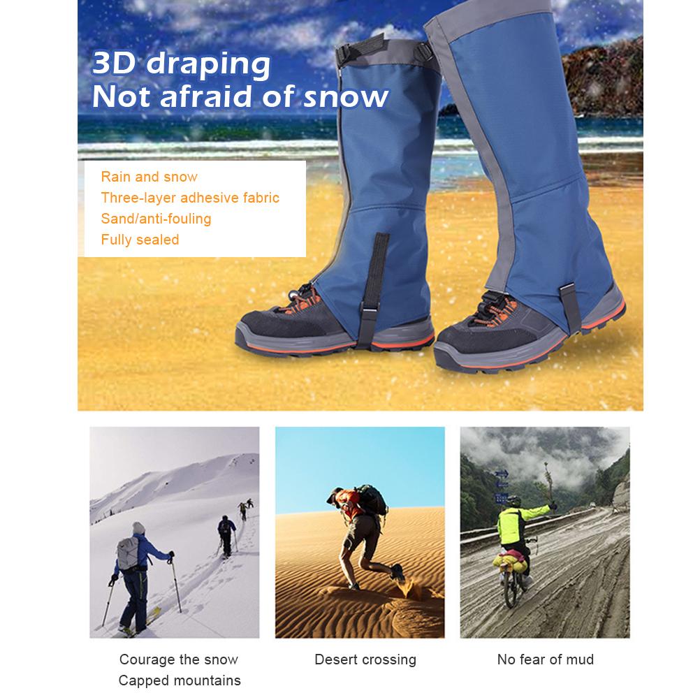 1 Pair Hiking Leg Gaiters Snow Boot Gaiters Breathable Waterproof Walking High Leg Cover for Outdoor Research Climbing