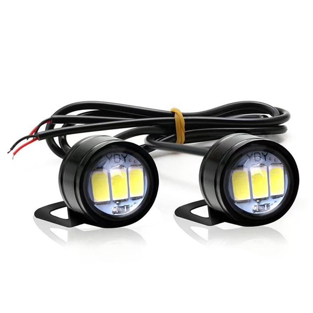 2ks Motocykl Auto LED DRL Denní svícení Záložní světlo Eagle Eye Automobily Parkovací směrové světlo pro couvání