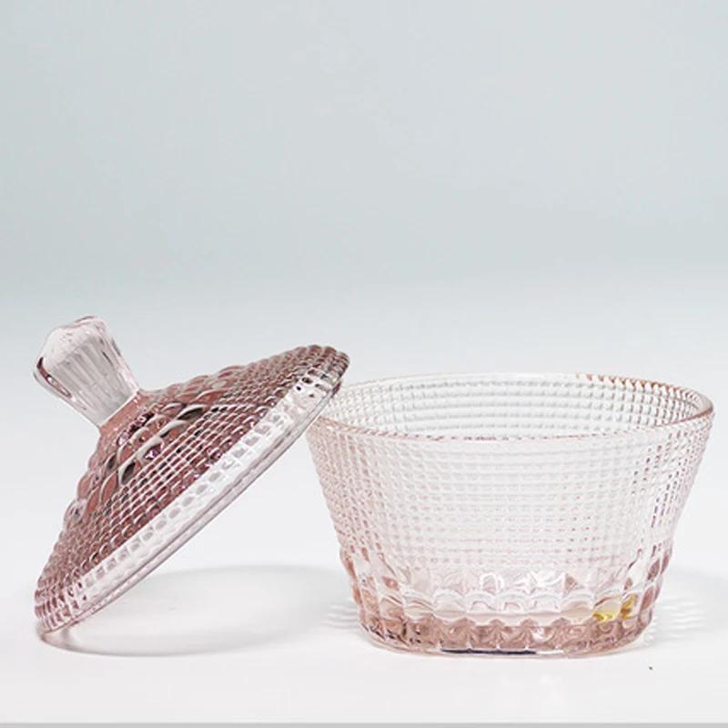 Stained Glass Candy Jar European Retro Storage Jar with Lid Storage Jar Household Storage Box Home Decoration Accessories