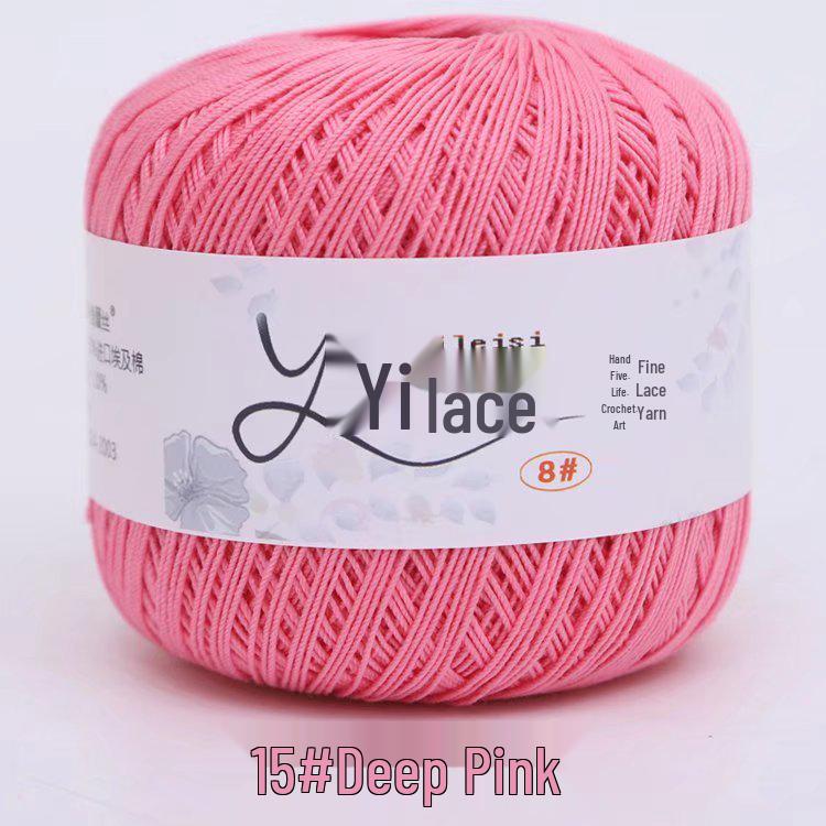 8# 100% Cotton Lace Yarn - 50g Ball, 400m, Strong Twist Crochet Thread for Hand-knitting, Flowers, Hats, and Cardigans - Free Shipping.