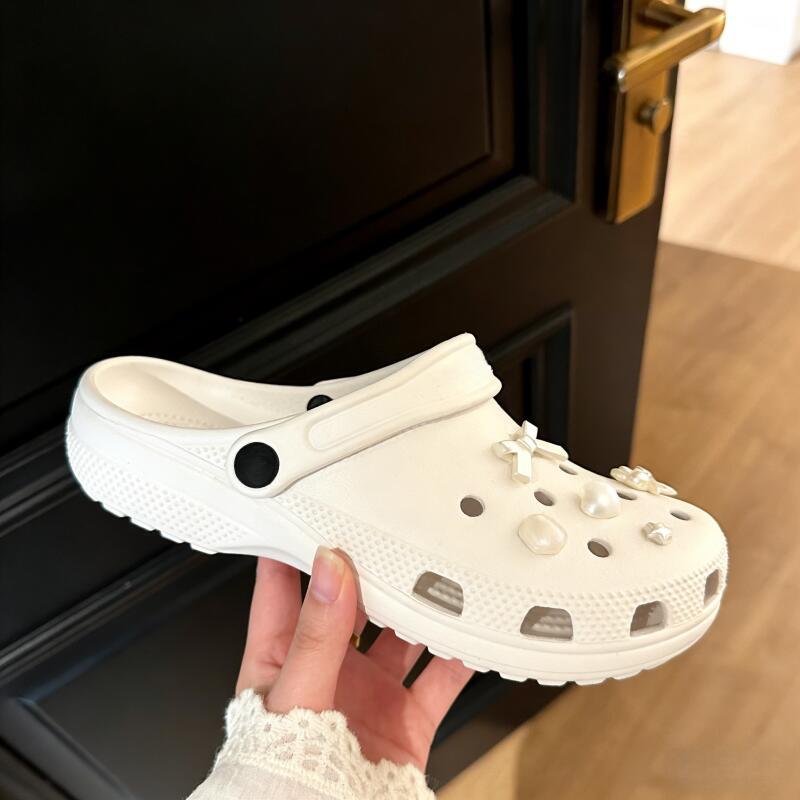 Shoe Charms Detachable Imitation Pearl Bow Heart Shape DIY Shoe Decor Accessories for Women Daily Shoe Bag Ornament Use