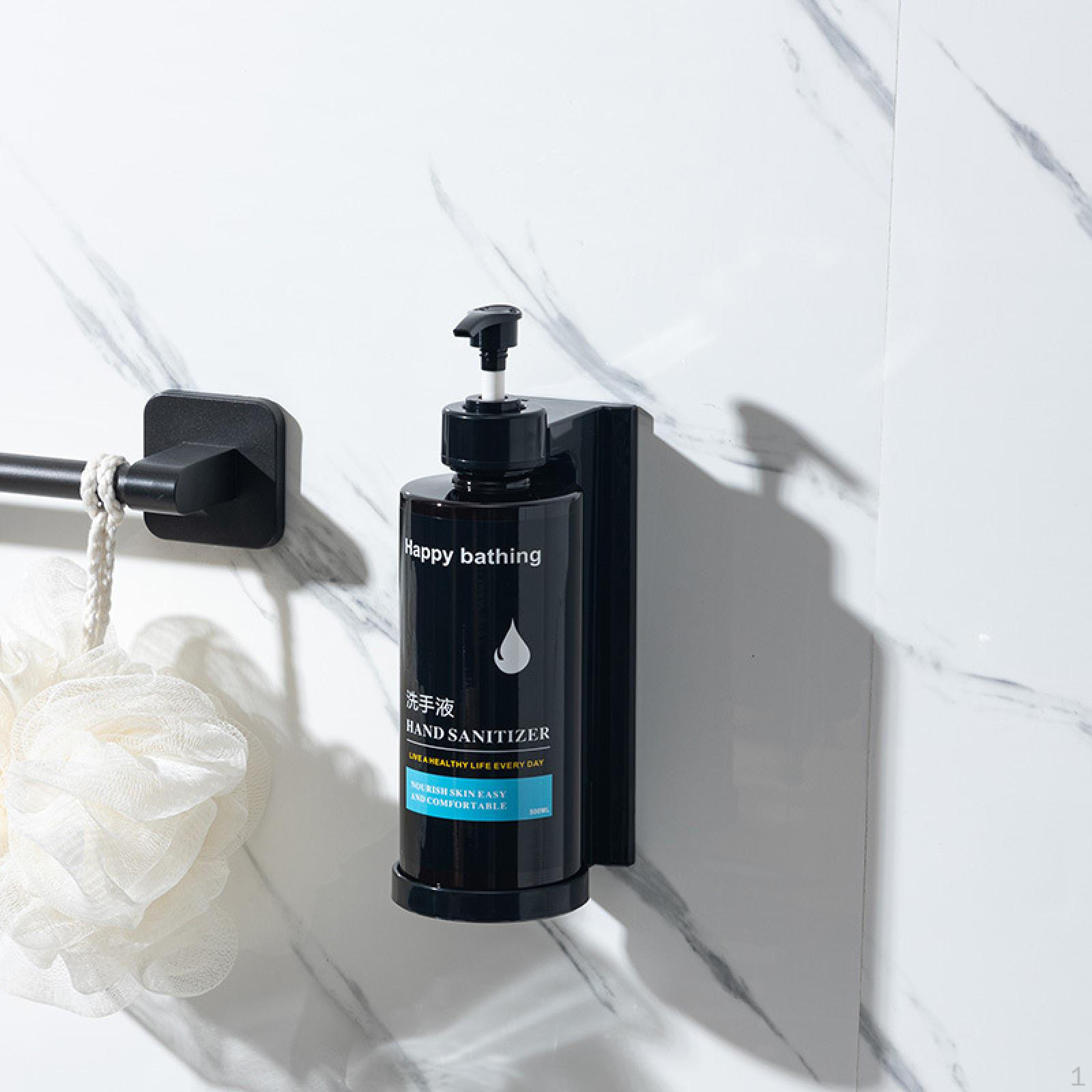 

Дозатор для мыла для ванной, настенное крепление для душа, без дрели, контейнер для шампуня для мытья рук, для 1 Slot Black