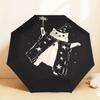 Magic Cat Wizard Umbrella, holding a magic wand. Perfect for outdoor adventures, this automatic opening/closing umbrella