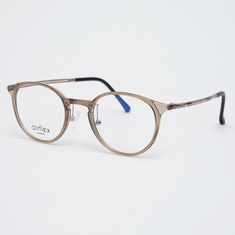 Alloaiweeo [Air Flex] Al6401 1313G Airflex Ultra-Lightweight_Clear Khaki Round Frame_Blue Light Lens Selection