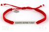 Red Macrame String Bracelet "Remove Before Flight"