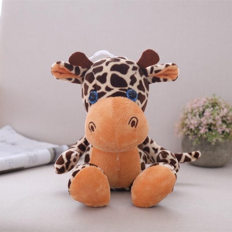 Cute Jungle Animal Plush Keychain Adorable Cartoon Backpack Accessory Stuffed Toy