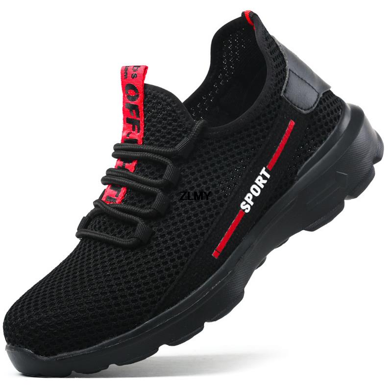 Fashion Composite Toe Men Safety Shoes Anti-smash Anti-stab Sneaker Insulated Work Safety Boots Man Lightweight Work Shoes Breathable