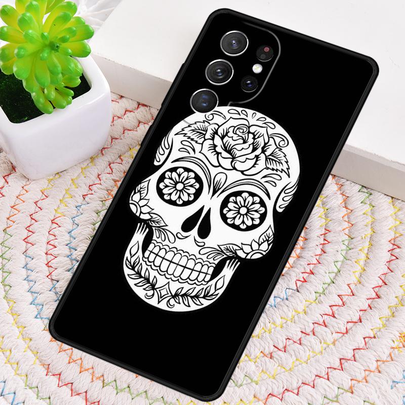 Mexican Sugar Skull Silicone Phone Case For Samsung Galaxy Note 10 Pro S26 S25 S24 S23 S22 S21 Plus S25Ultra Capa Cover