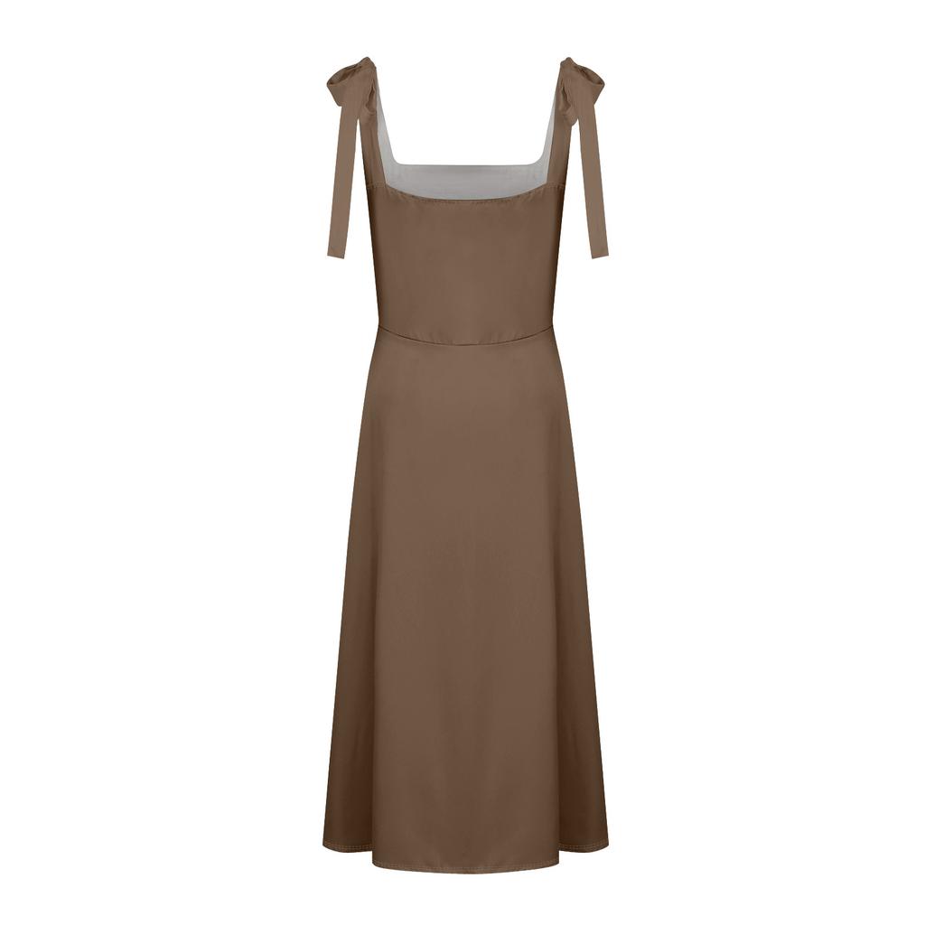 Women's Summer Fashion Tank Dress A-Line Sleeveless Casual Floral/Solid Pocket Dress