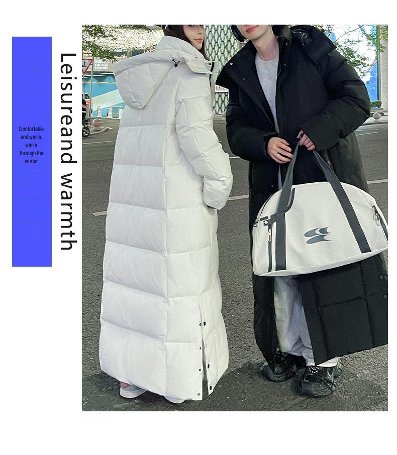 Korean Style Long Down Jacket - Unisex Casual Warm Outerwear