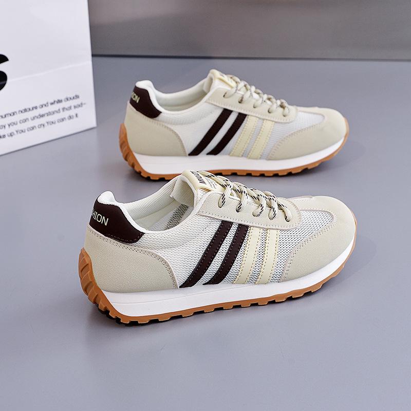 2025 summer new casual shoes fashionable versatile travel running shoes breathable cloth lightweight lace-up women's shoes 286