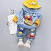 Baby Toddler Loose Fashionable Two-piece Sports Sweatshirt Suit For Boys