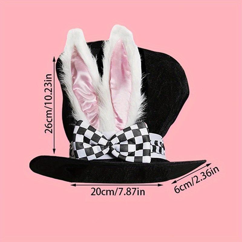 

1pcs One Size Fits All Easter Hat Cosplay Holiday Party Decorative High Hat with Ears Velvet Rabbit Ear Party Hats