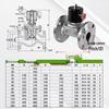 Supapă solenoid cu flanșă cu diafragmă din oțel inoxidabil 304 MaiDian