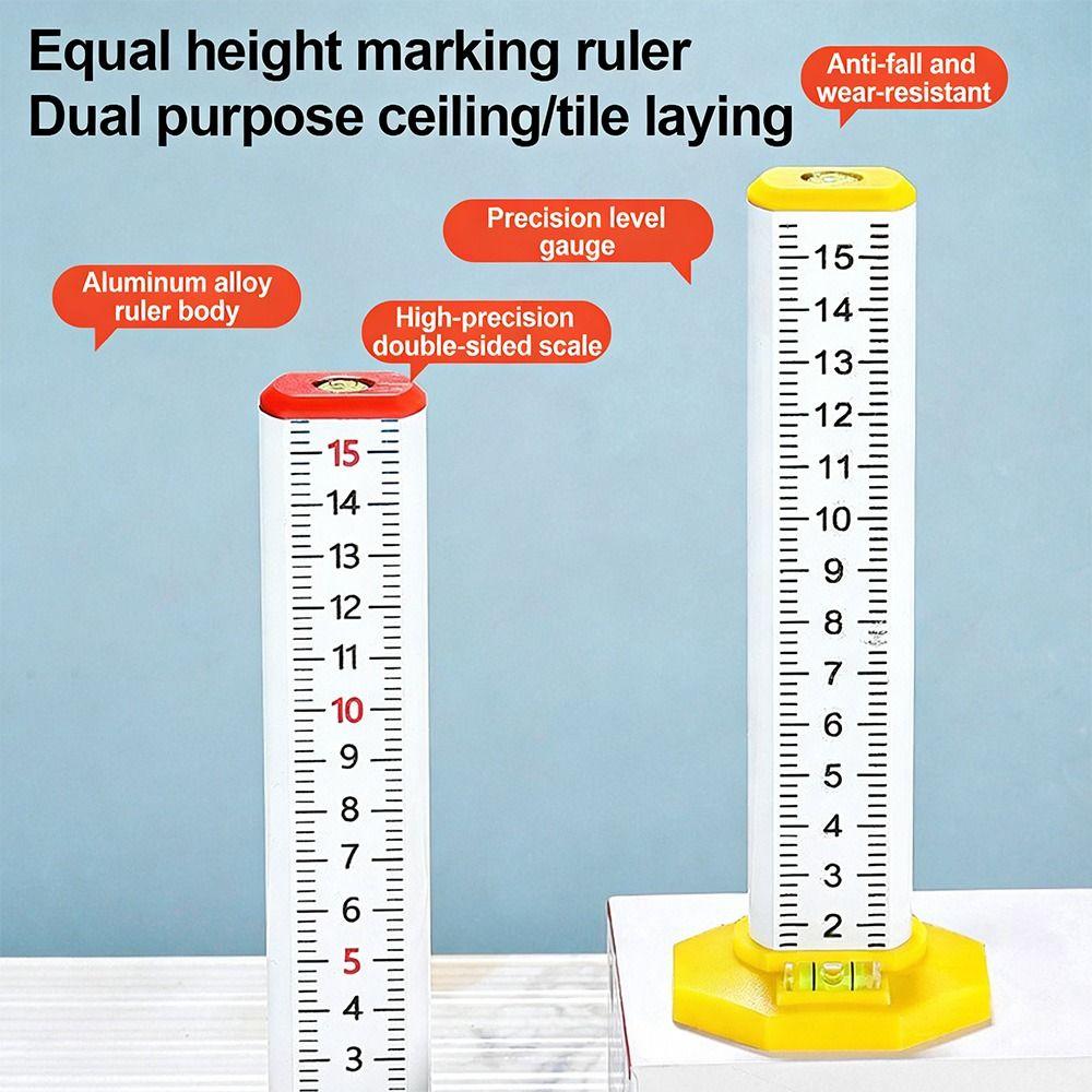 Aluminum Alloy Tile Leveling Tool High Precision Positioning Ruler Height Gauge  Floor Construction