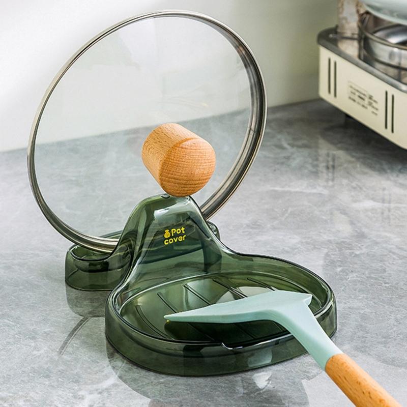 Pot Lid Holders Cooking Spatula Organizer Spoon Rest for Kitchen Counter Kitchen Utensil Gadgets Rest for Spoons Pot Lid
