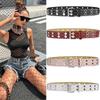 Cintura punk a doppio petto heavy metal, cintura decorativa alla moda per jeans