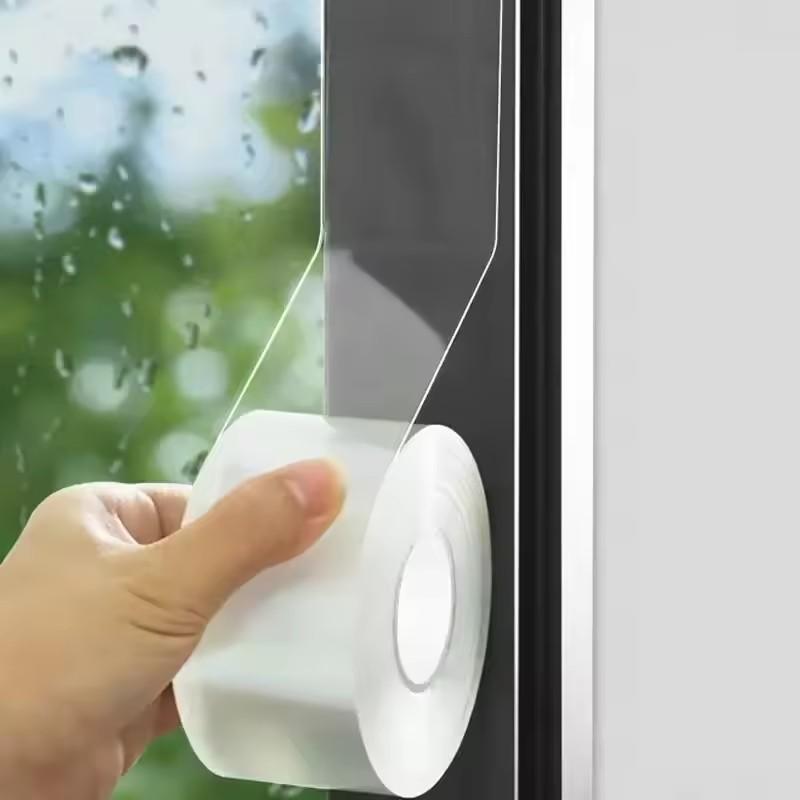 1M Single Side Self-Adhesive Nano Tape Transparent Waterproof Stain-Resistant Kitchen Bathroom Sink Caulk Strip