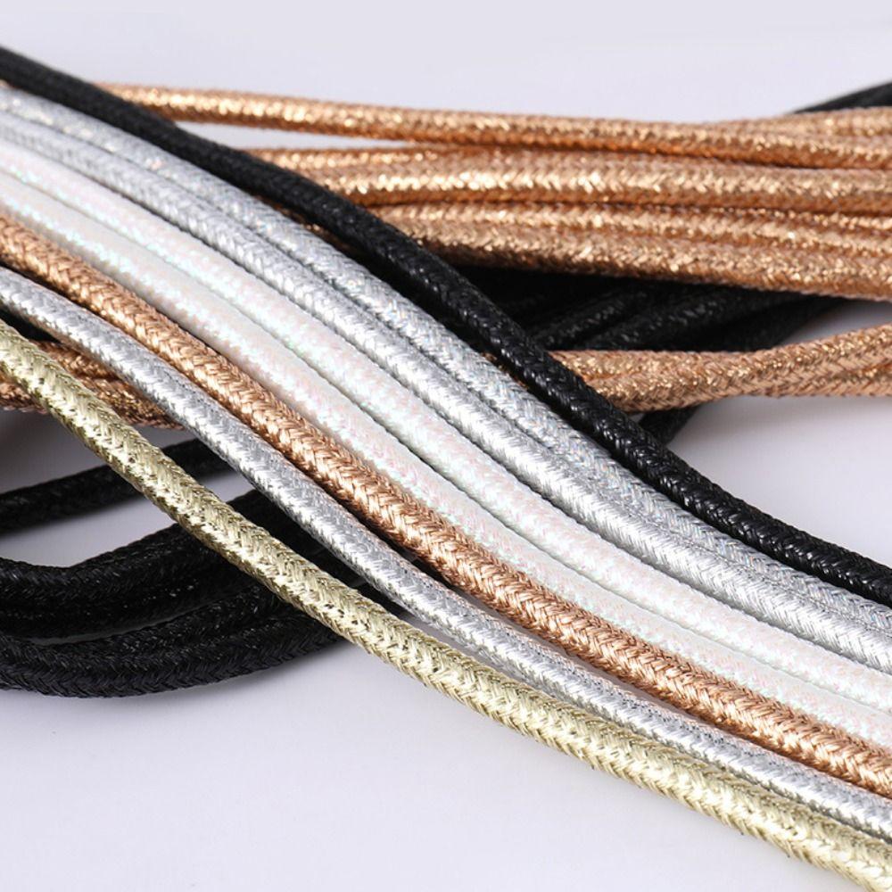 1Pair Creative Sneaker Laces Pearlescent Colorful Lurex Shoelaces  Shoe Accessories