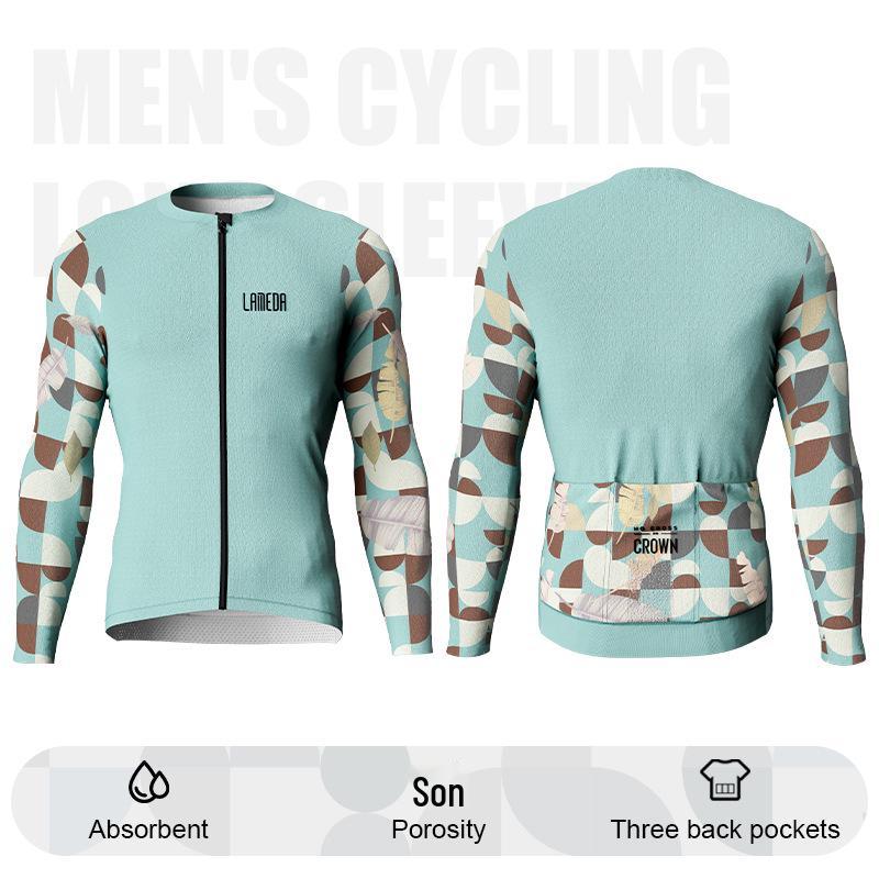 2023 Lampada Men's Long Sleeve Cycling Jersey - Summer/Autumn, Lightweight Road Bike Top