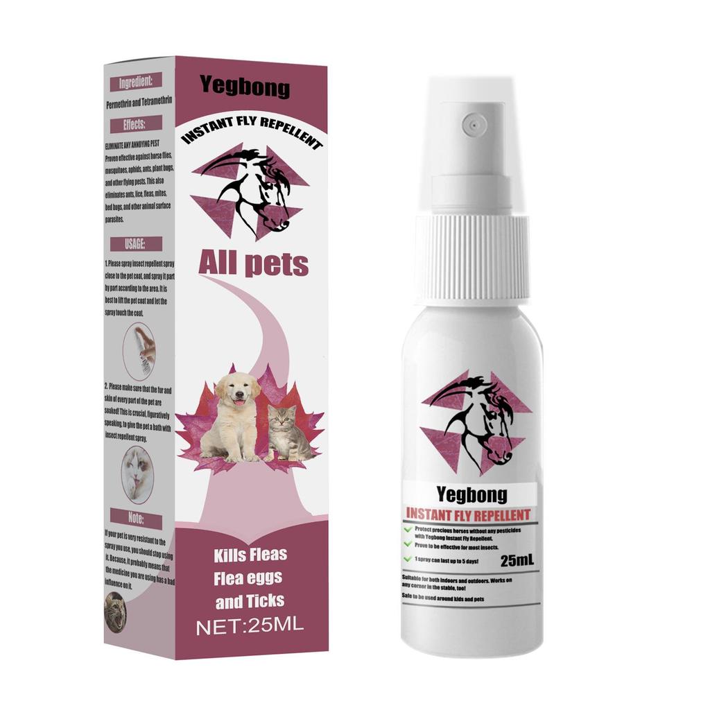 Yegbong Pet Insect Repellent Spray Flea Repellent Cat Dog In Vitro Lice Tick Stop Itch Spray