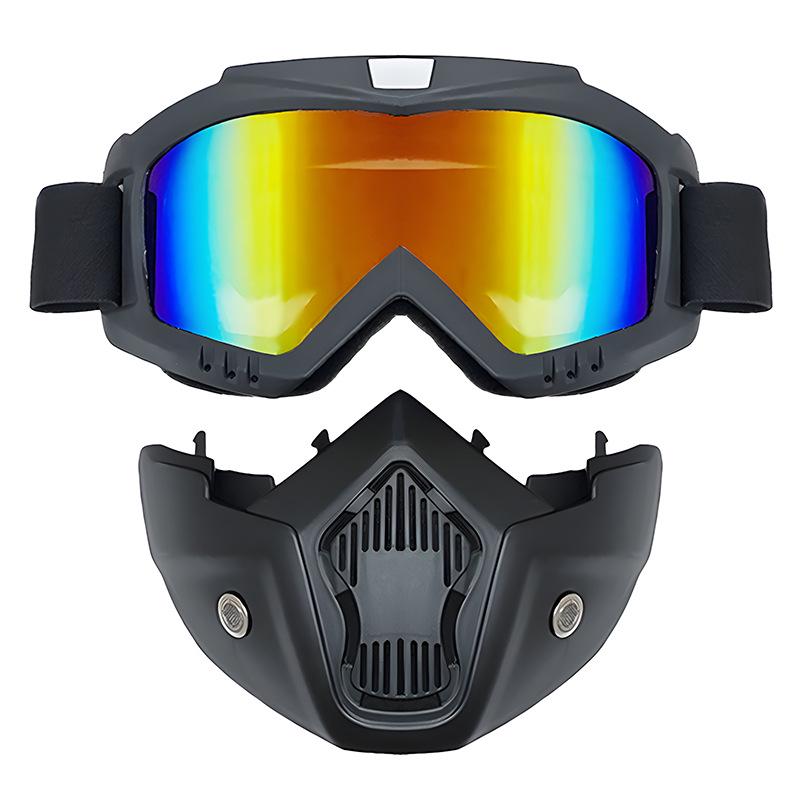 Retro Harley Windproof Motorcycle Goggles: Off-Road Riding One-Piece Mask Glasses